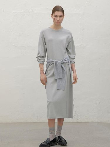 Shirred Loose Fit Long Knit Dress - Atelier Nain - Modalova