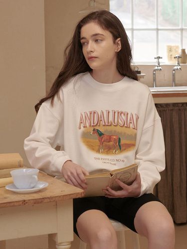 Pony Print Sweatshirt - Off White - EYEYE - Modalova