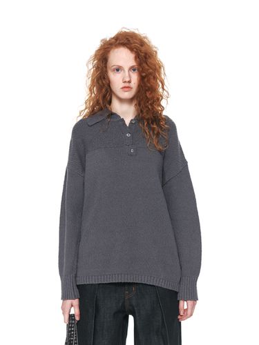 Relaxed Collared Knit Pullover - Matin Kim - Modalova