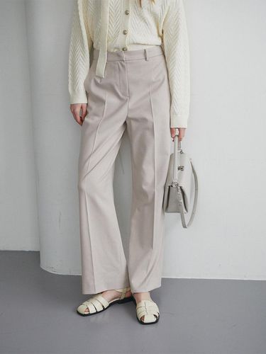 Semi Wide Trousers SW4SL643_2color - LOEUVRE - Modalova