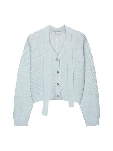 Detachable Tie Cable Cardigan SK4SD656-AM - LOEUVRE - Modalova