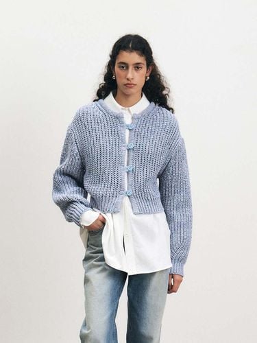 Color Blended Knit Cardigan - 2 Colors - MOHAN - Modalova