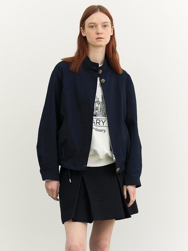 Cotton Blouson Jumper_Navy - a.t.corner - Modalova