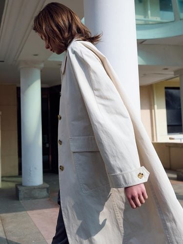 Single Long Trench Coat_Light Beige - a.t.corner - Modalova