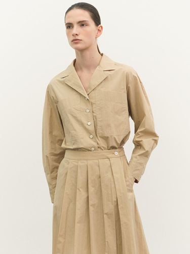 Pocket Point Open Collar Shirt_Beige - a.t.corner - Modalova