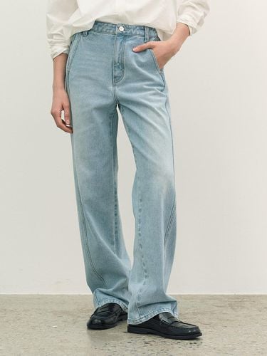 Cut Denim Pants_Light Blue - a.t.corner - Modalova