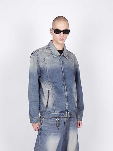 Back Pleats Denim Jacket - Millo Archive - Modalova