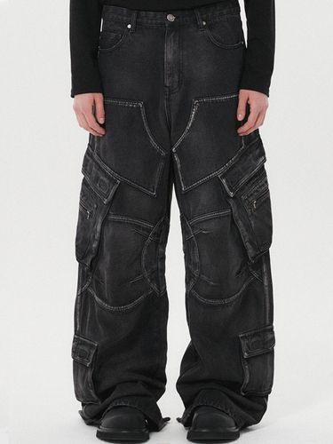 Slash Cargo Denim Pants_Black - DNSR - Modalova