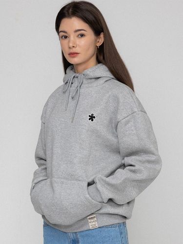 UNISEX] Black Odd Flower Embroidery Hoodie - GRAVER - Modalova