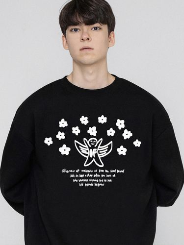 UNISEX] OF Angel Flower Sweatshirt - GRAVER - Modalova