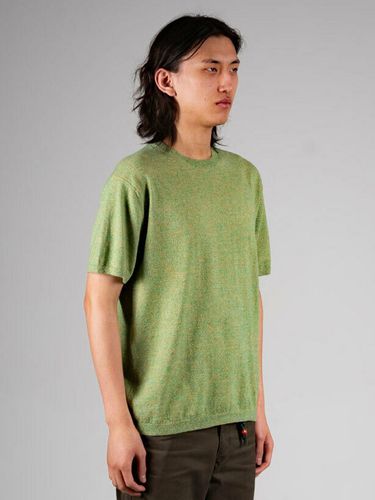 Noise Round Short Sleeve Knit Top_Green - IOEDLE - Modalova