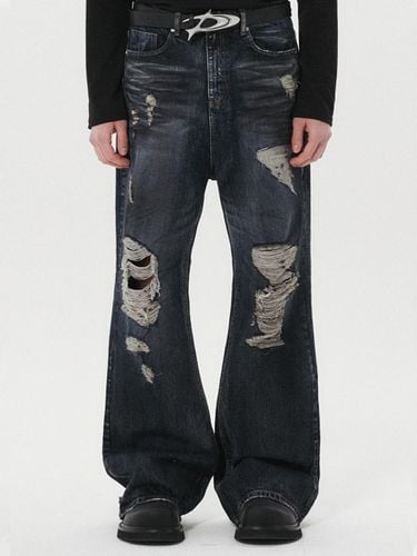 Destroyed Flare Denim Pants_Blue - DNSR - Modalova