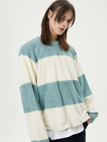 Oversized Terry Stripe Boucle Sweatshirt - TNGT - Modalova