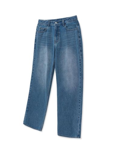 Semi-Wide Fit Washed Denim Pants - TNGT - Modalova