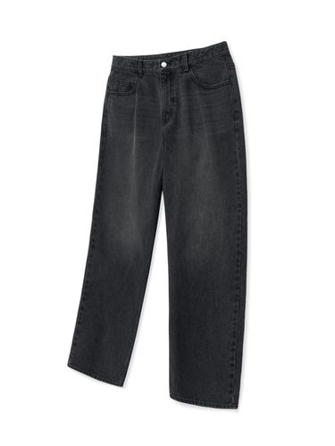 Semi-Wide Fit Washed Denim Pants - TNGT - Modalova