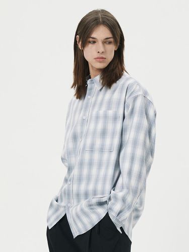 Oversized Check Shirt Navy - TNGT - Modalova