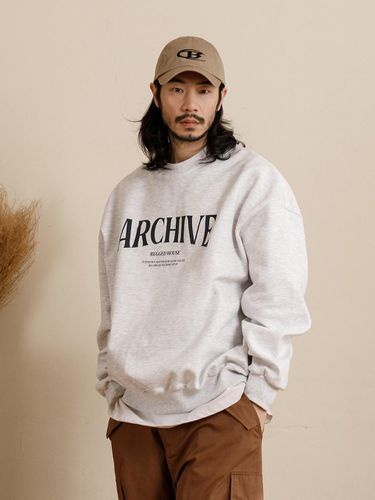 Archive Oversized Sweatshirt_White Melange - RUGGED HOUSE - Modalova