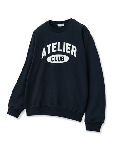 Oversized Atelier Logo Sweatshirt_Navy - TNGT - Modalova