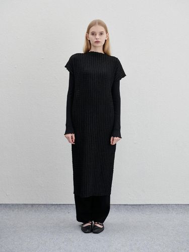 Half Turtleneck Maxi Layering Knit Dress - lemalere - Modalova