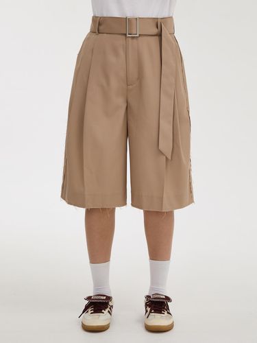 Raw-Edge Shorts Beige - WAIKEI - Modalova