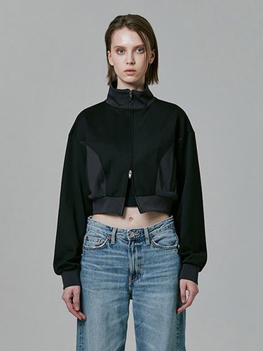 Crop Jersey Zip-Up Jacket _ / - PLAYIAN - Modalova