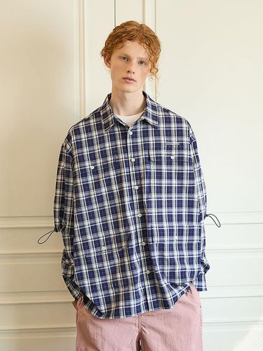 Layered Check Shirt_Navy - WAIKEI - Modalova