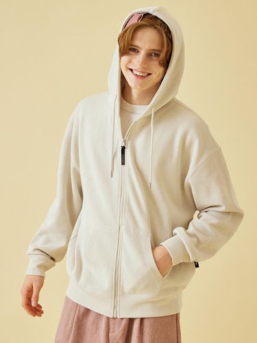 Knit-Like Zip Up Hoodie - W. standard - Modalova