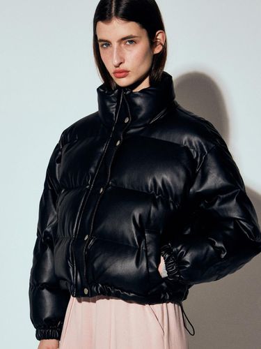 Minimal Vegan Leather Cropped Puffer - NICK&NICOLE - Modalova