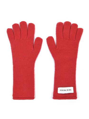 Nicole Ribbed Knit Gloves _ Red - NICK&NICOLE - Modalova