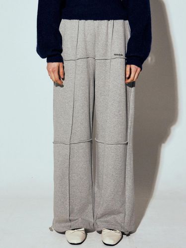 Line Cut String Pants - Gray - NICK&NICOLE - Modalova