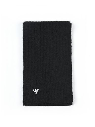 Minimal Signature Logo Scarf_ Black - NICK&NICOLE - Modalova