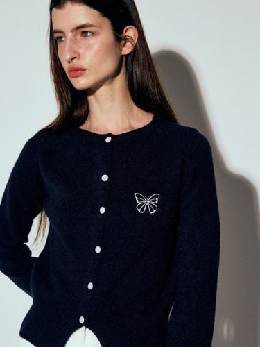 Butterfly Knit Cardigan (Navy) - NICK&NICOLE - Modalova