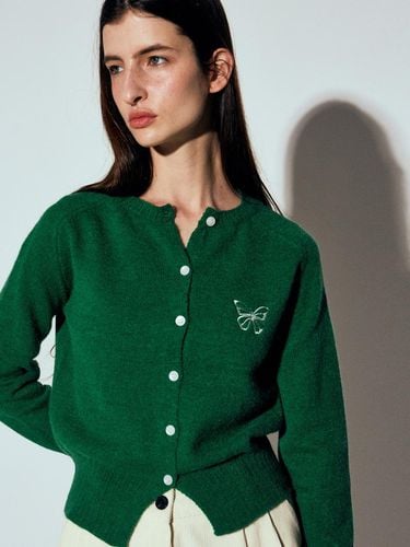 Butterfly Knit Cardigan (Green) - NICK&NICOLE - Modalova