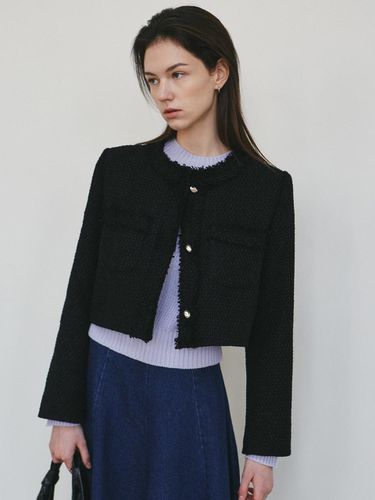 Charlotte Cropped Tweed Jacket - NICK&NICOLE - Modalova