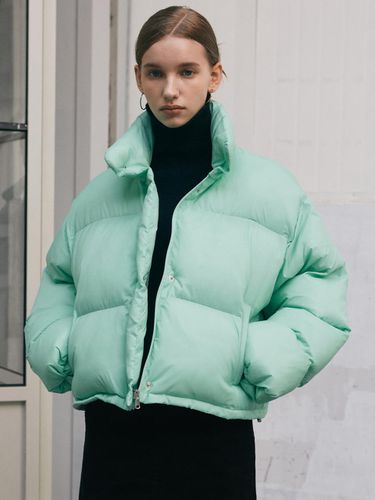 High Neck Short Puffer - Mint - NICK&NICOLE - Modalova