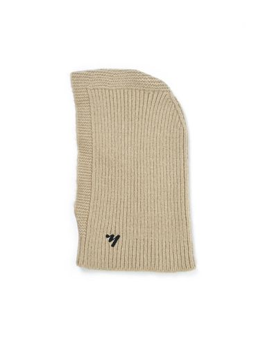 Fluffy Signature Logo Knit Balaclava _ - NICK&NICOLE - Modalova