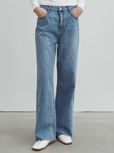 Wide Cut Denim Pants - Light Blue - NICK&NICOLE - Modalova