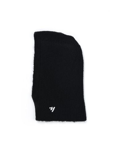 Fluffy Signature Logo Knit Balaclava _ - NICK&NICOLE - Modalova