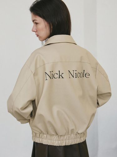 Vegan Leather Blouson Jacket - NICK&NICOLE - Modalova