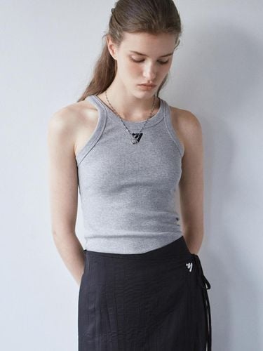 Minimal Sleeveless Top - Gray - NICK&NICOLE - Modalova