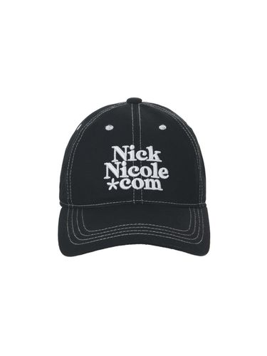 NN Dotcom Signature Denim Stitch Ball Cap _ Black - NICK&NICOLE - Modalova