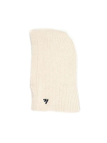 Fluffy Signature Logo Knit Balaclava - NICK&NICOLE - Modalova