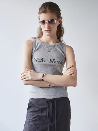 Vintage Sleeveless Top - Gray - NICK&NICOLE - Modalova