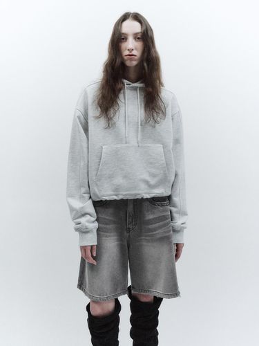 Snow Washed Crop Hoodie - INSILENCE WOMEN - Modalova