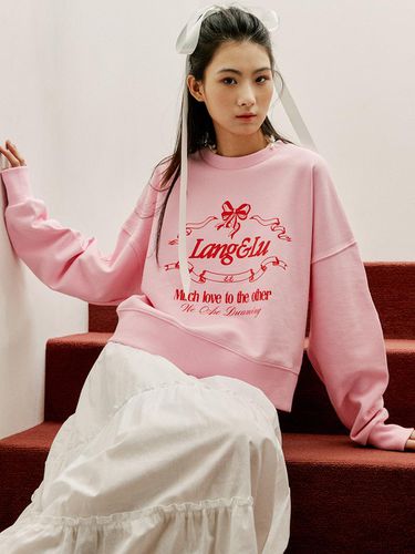 RIBBONEU Sweatshirt_PINK - Lang&Lu - Modalova