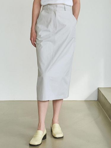 Essential H Midi Skirt - Light Gray - NICK&NICOLE - Modalova