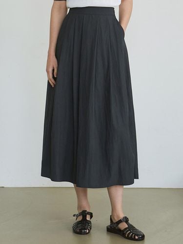 Flare Long Skirt - Navy - NICK&NICOLE - Modalova