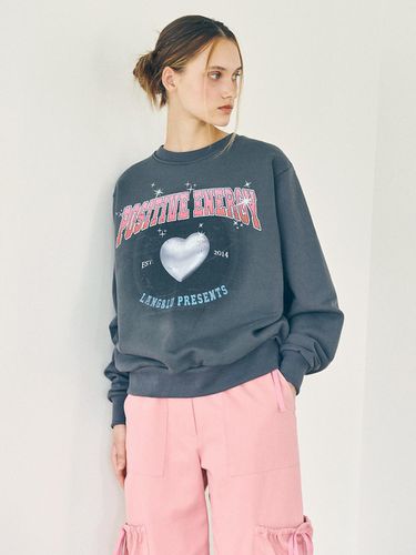 Hailey Silver Heart Sweatshirt - Lang&Lu - Modalova