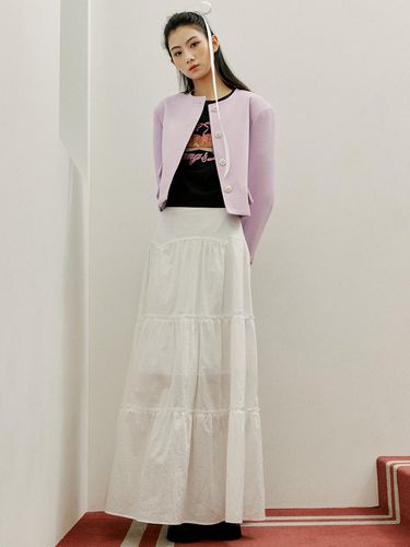 Shuushuu Ruffled Long Skirt - White - Lang&Lu - Modalova