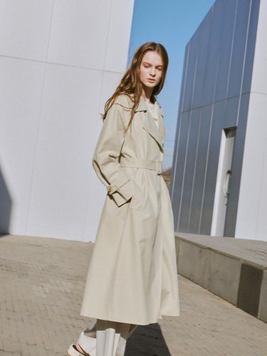 Classic No Button Trench Coat - HUNCH - Modalova